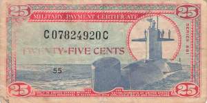 USA MPC Series 681 p.M77 25 Cents 1969 F